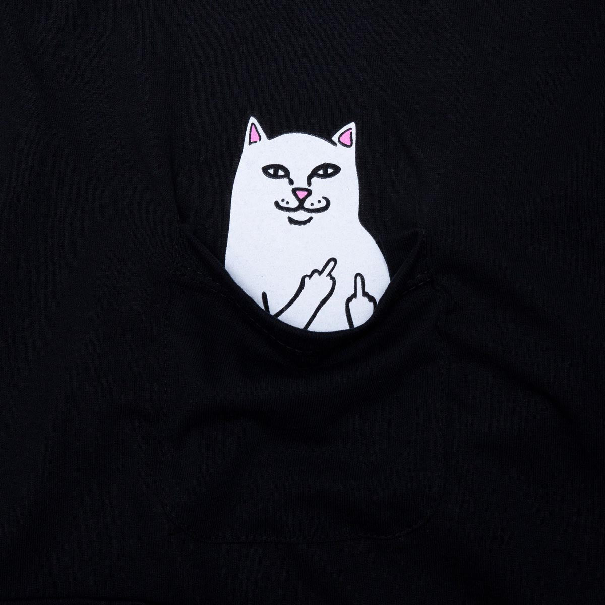 RIPNDIP Lord Nermal Pocket Long Sleeve T-Shirt - Black/White image 4