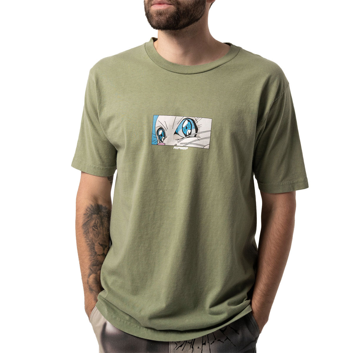 RIPNDIP Metal Claw T-Shirt - Dusty Olive image 3
