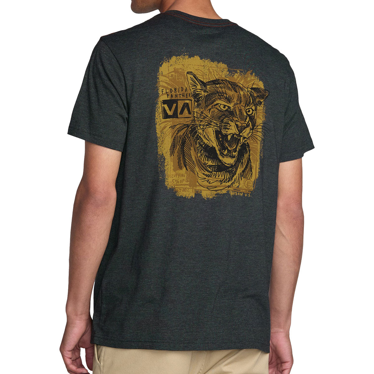 RVCA Horton Panther T-Shirt - Black image 4