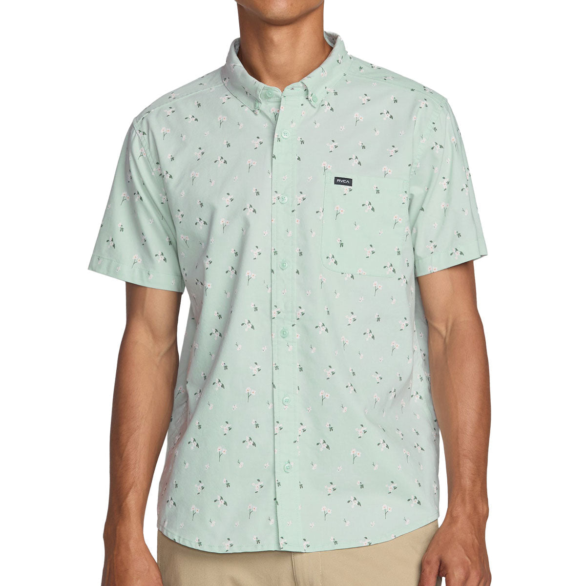 RVCA Thatll Do Print Shirt - Green Tea image 1