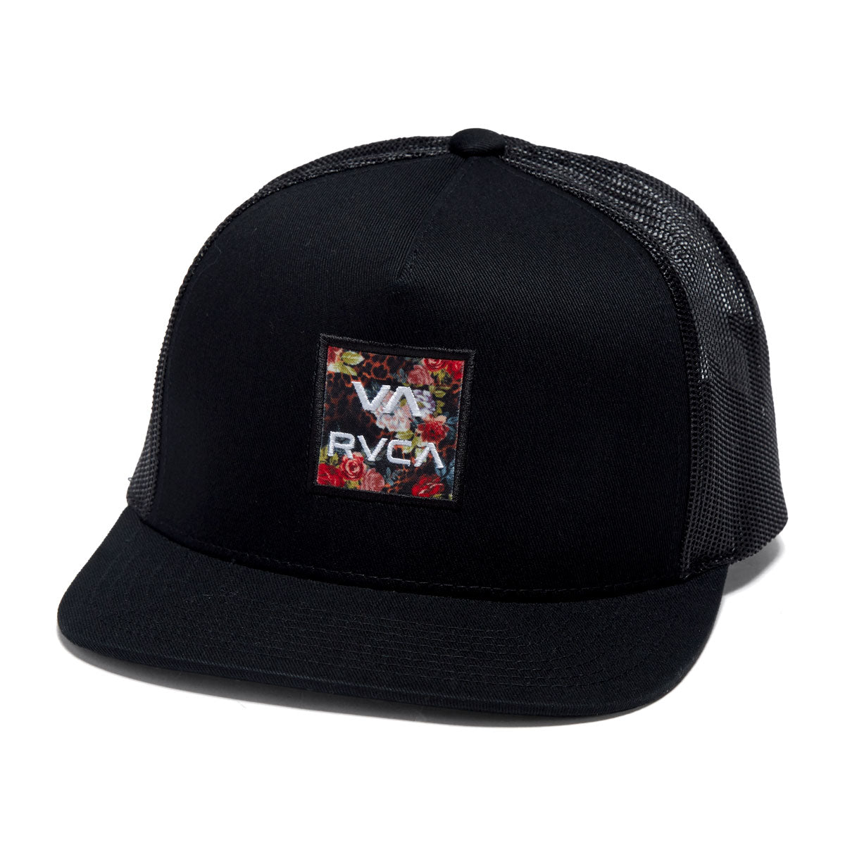 RVCA VA Atw Print Trucker Hat - Black Floral image 1