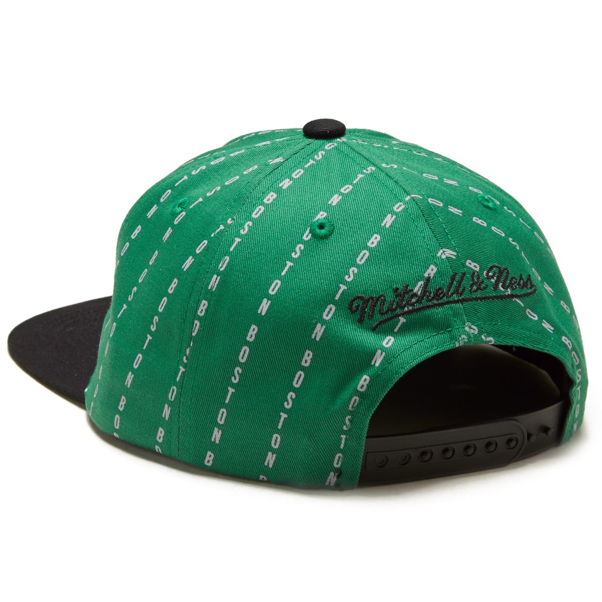 Boston Celtics City Pinstripe Deadstock Green Snapback - Mitchell