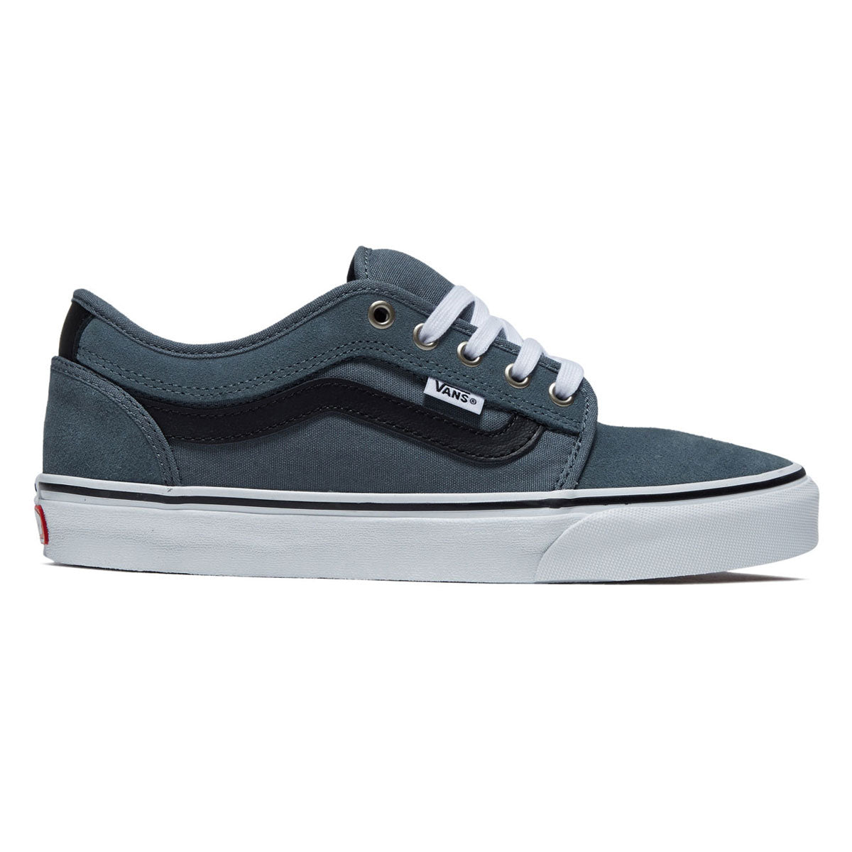 Vans Skate Chukka Low Sidestripe Shoes - Black/Slate Blue image 1