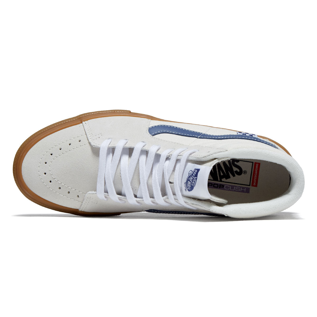 Vans Skate Sk8-hi Shoes Marshmallow/Blue/Gum – Daddies Board Shop