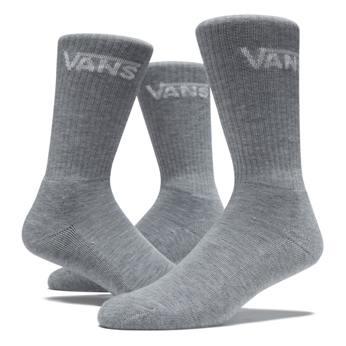 Vans Classic Crew 3 Pack Of Socks - Heather Grey II image 2