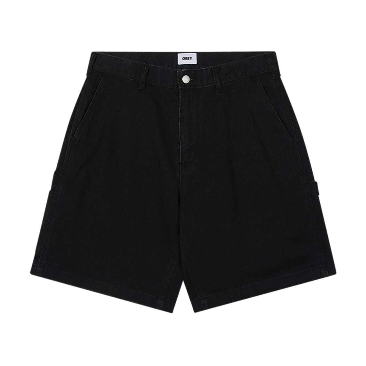 Obey Big Wig Denim Carpenter Shorts - Black image 1