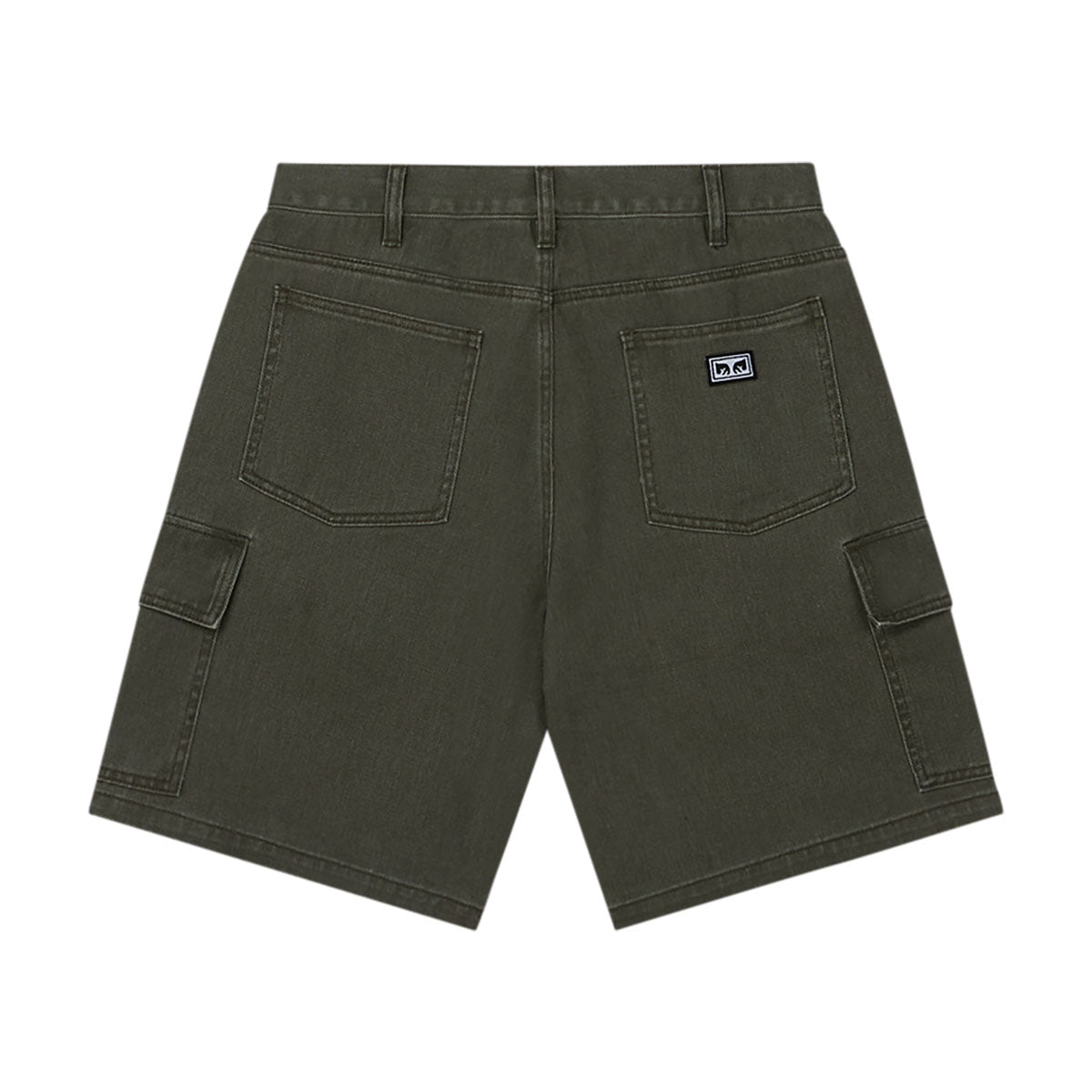 Obey Bigwig Baggy Denim Cargo Shorts - Faded Grape Leaf image 2