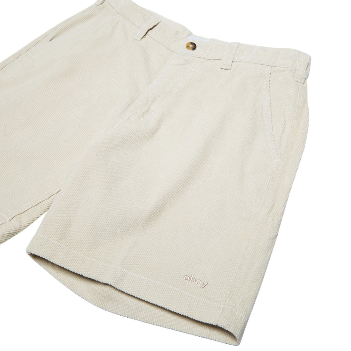 Obey Daily Cord Shorts - Silver Grey image 3