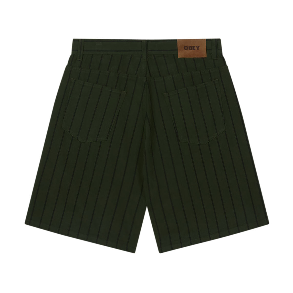 Obey Stripe Baggy Denim Shorts - Duffle Bag Multi image 2