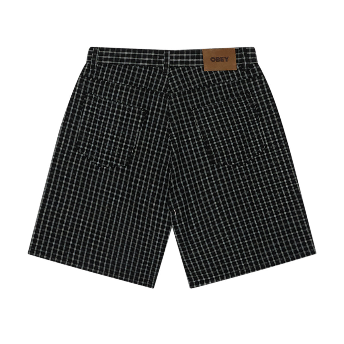 Obey Plaid Baggy Denim Shorts - Black Multi – Daddies Board Shop