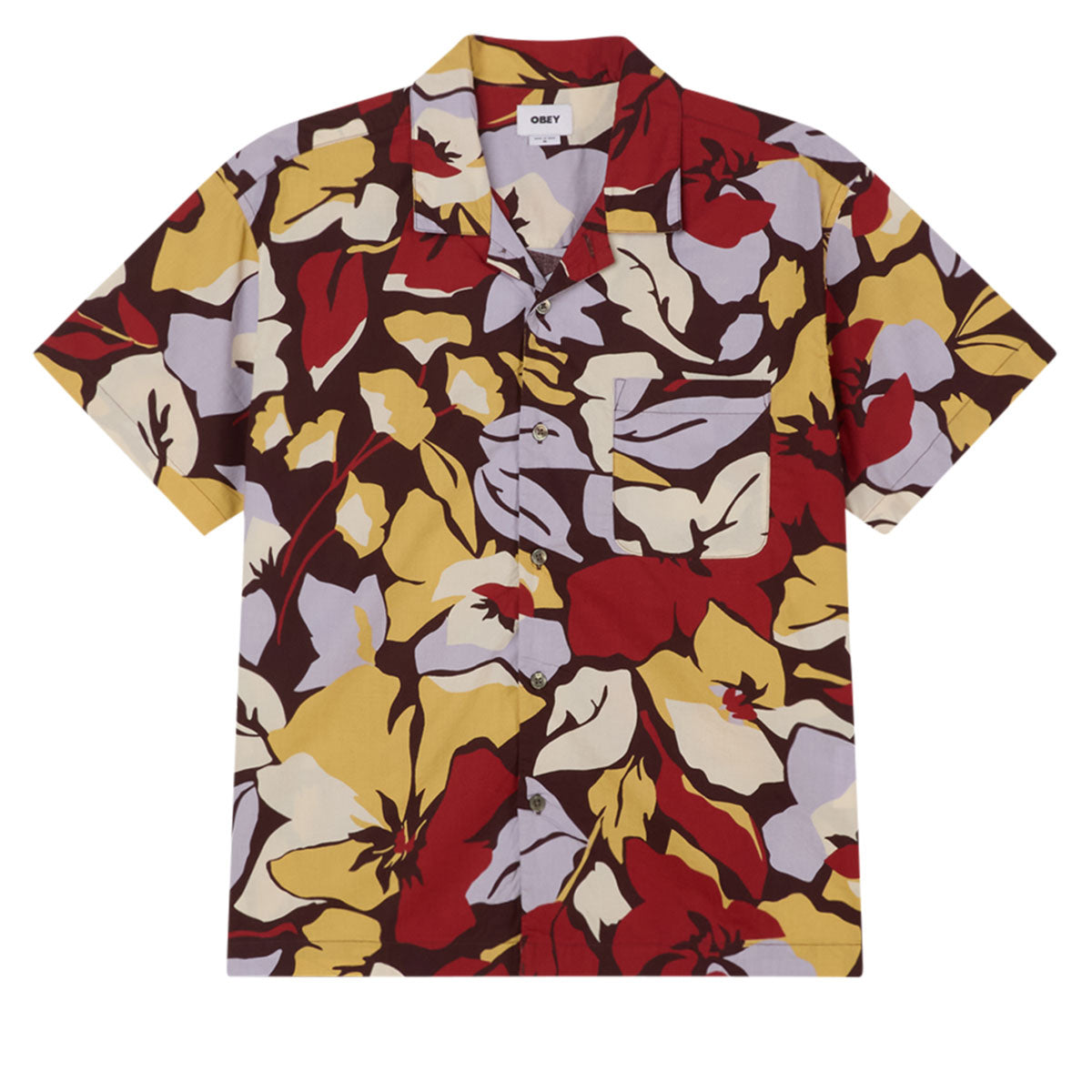 Obey Maxwell Woven Shirt - Chocolate Multi image 1