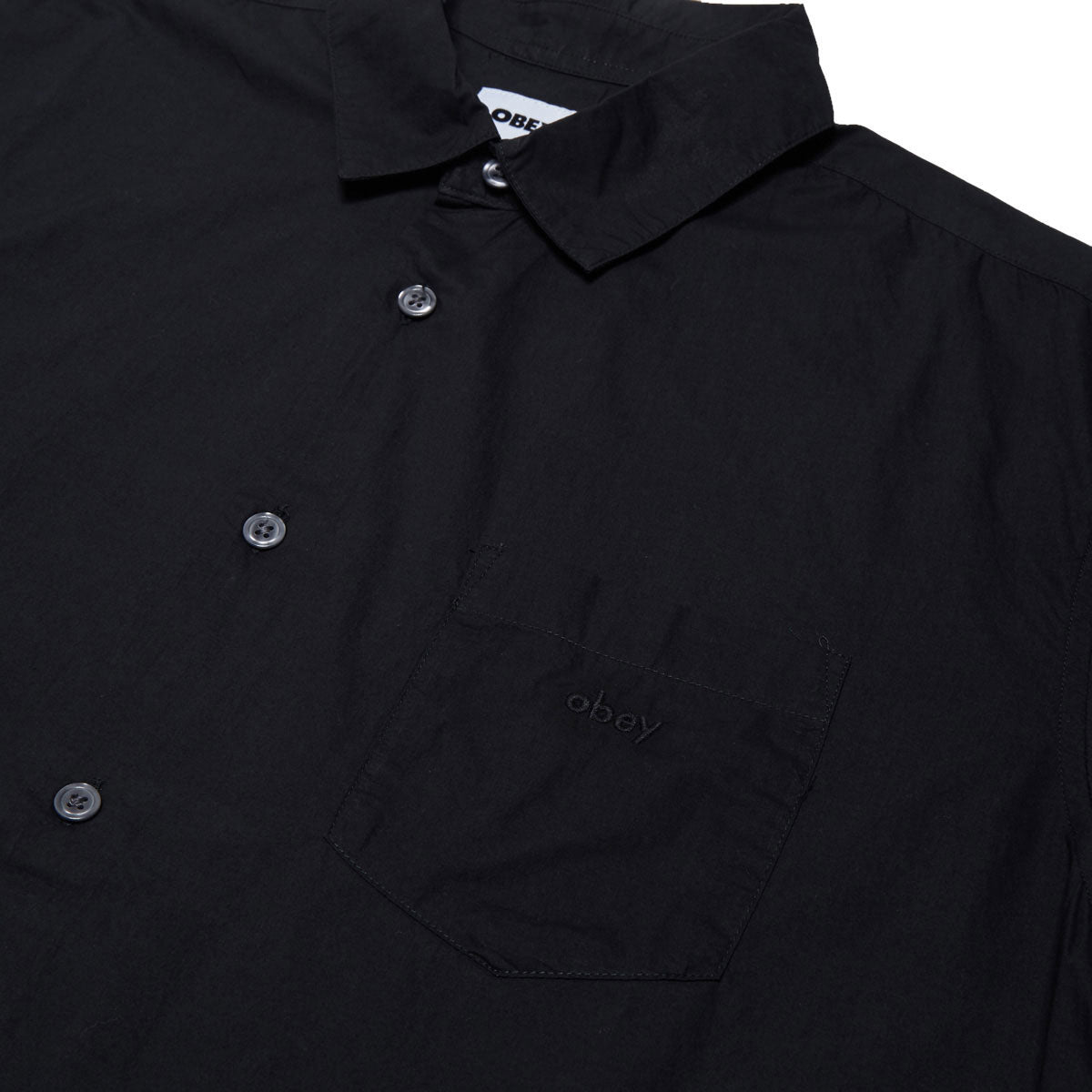 Obey Wire Woven Shirt - Black image 3