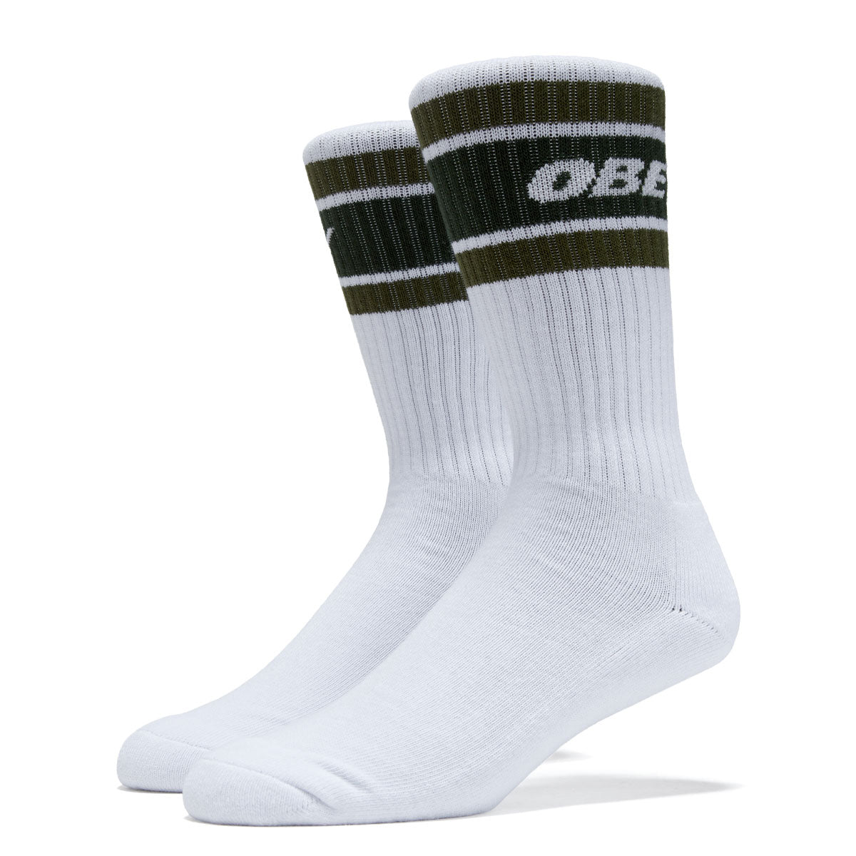 Obey Cooper II Socks - White/Kombu Green image 1