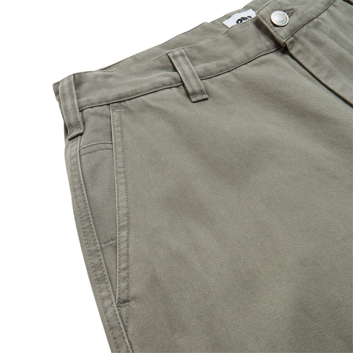 Obey Bigwig Giant Chino Pants - Smokey Olive Faded Wash image 3