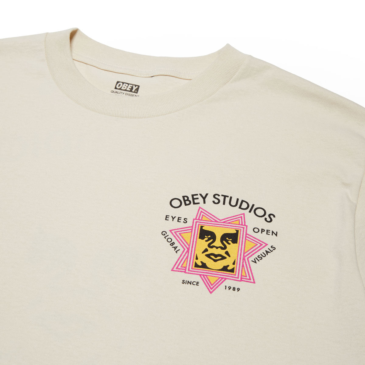 Obey Global Visuals T-Shirt - Cream image 3