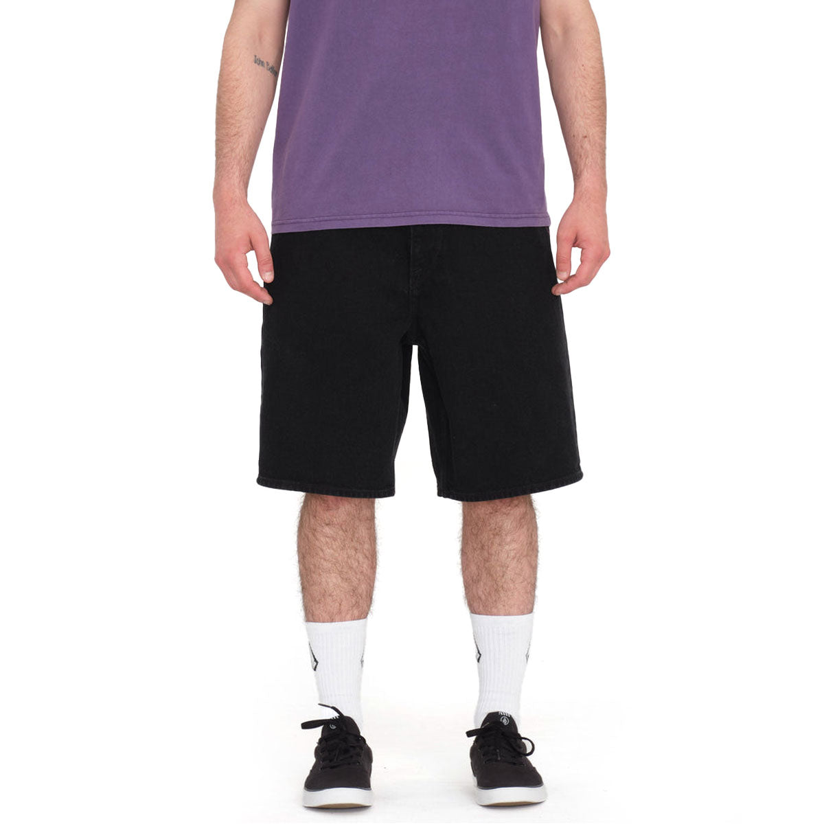 Volcom Billow Denim Shorts - New Black image 2