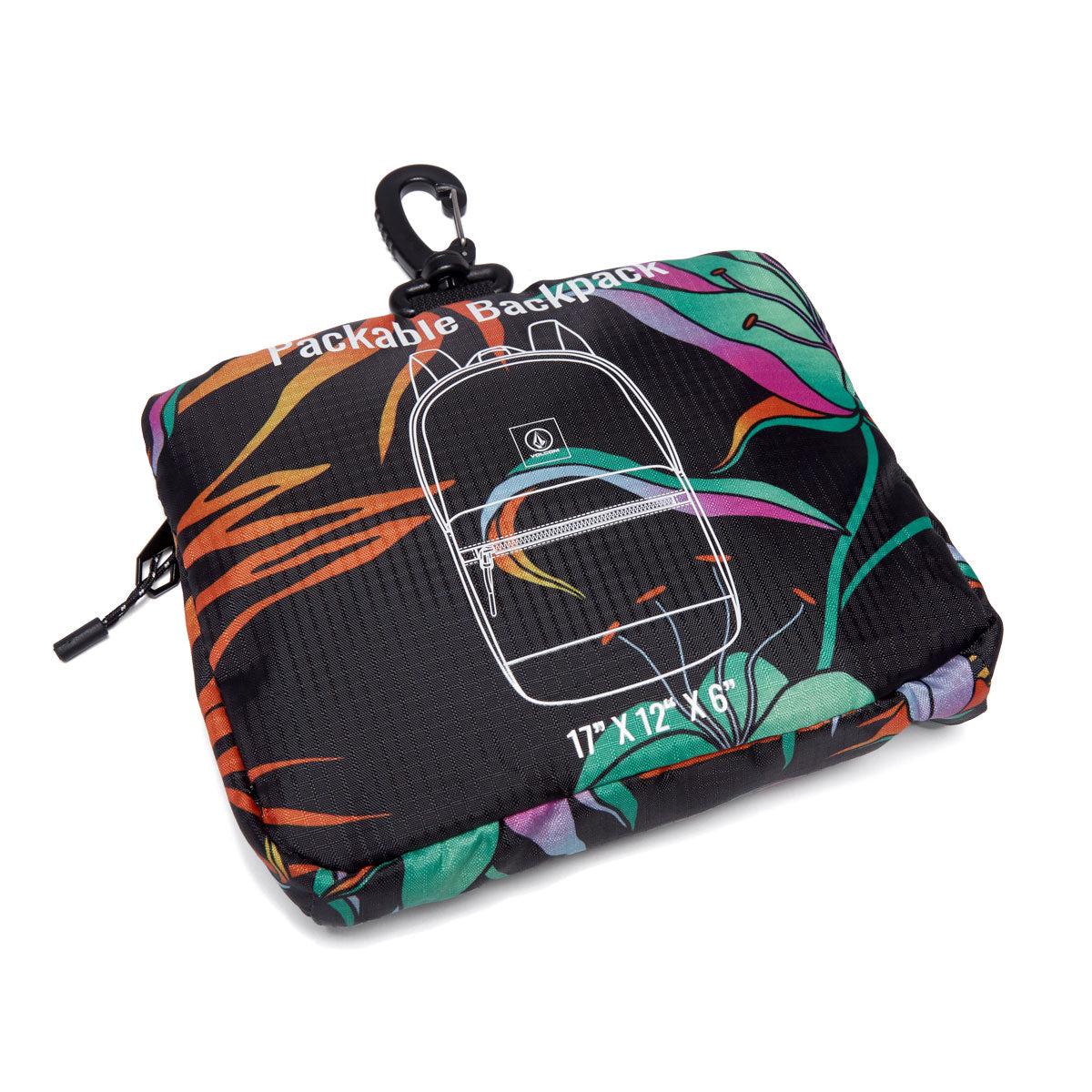 Volcom Bt Packable Backpack - Black/Green image 2