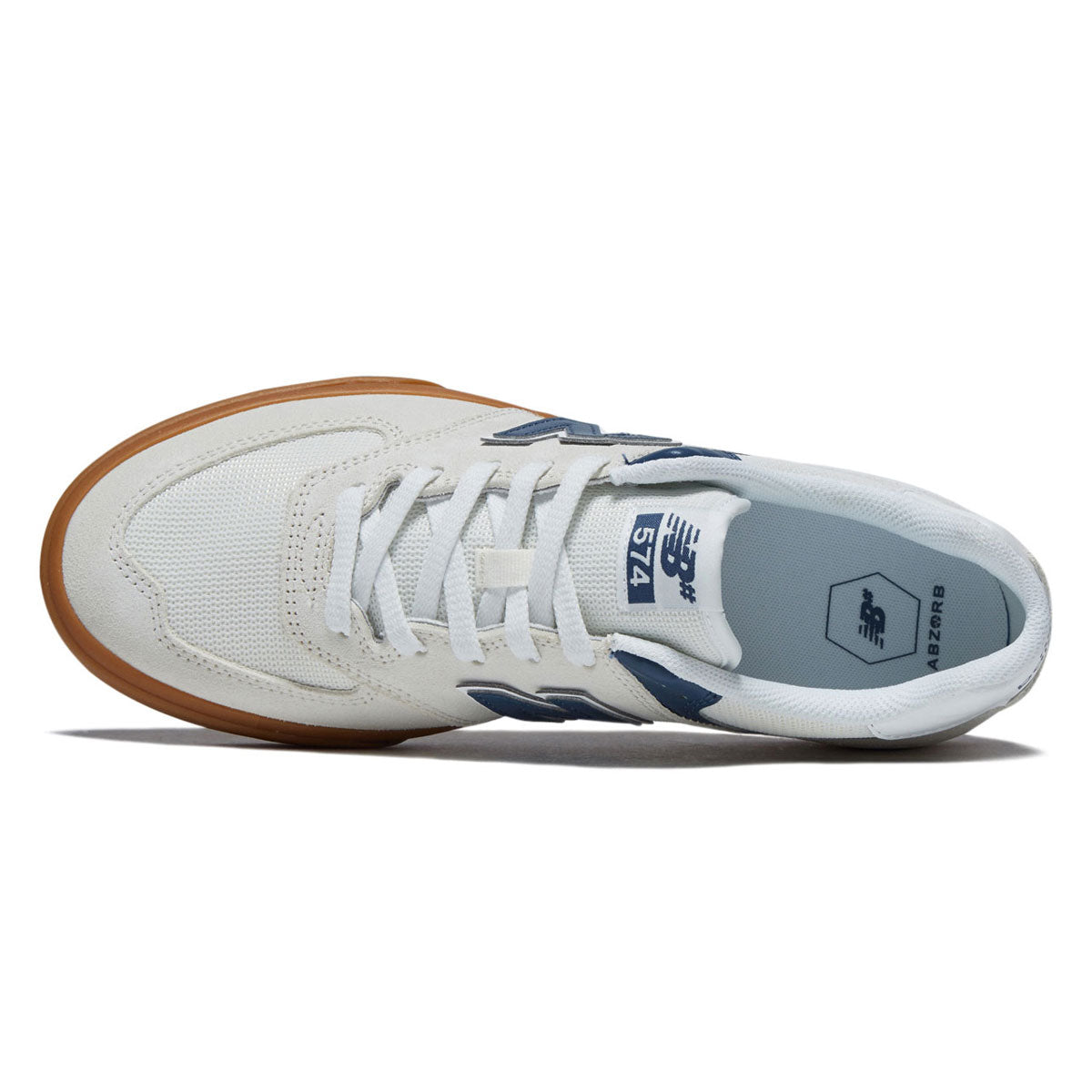 New Balance 574 Vulc Shoes - Sea Salt/Blue image 3
