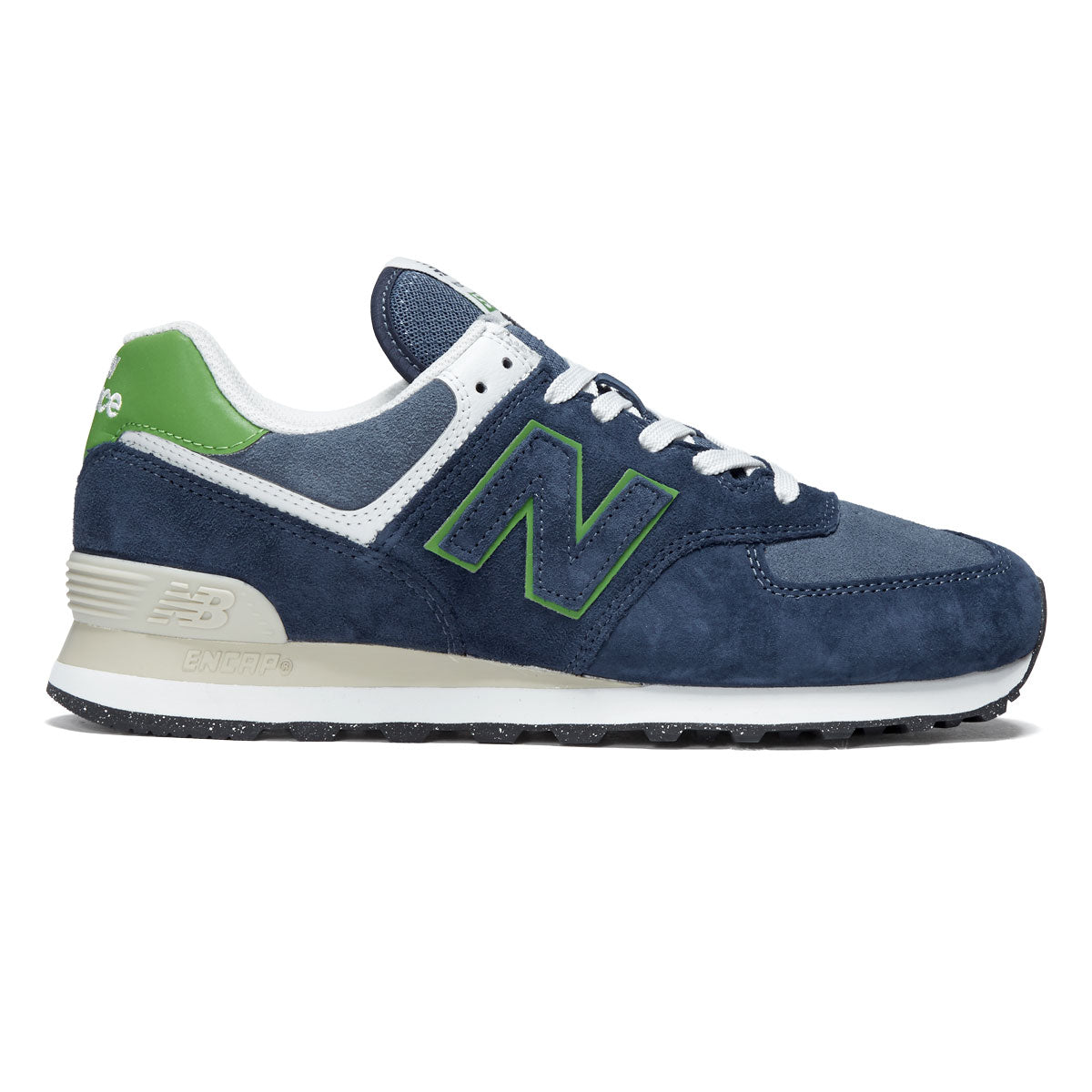 New Balance 574 Shoes - Navy/Alpine Green – Daddies Board Shop