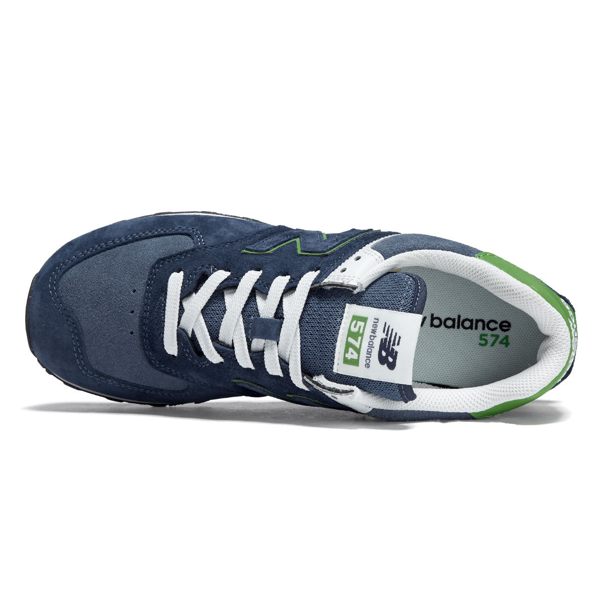 New Balance 574 Shoes - Navy/Alpine Green – Daddies Board Shop