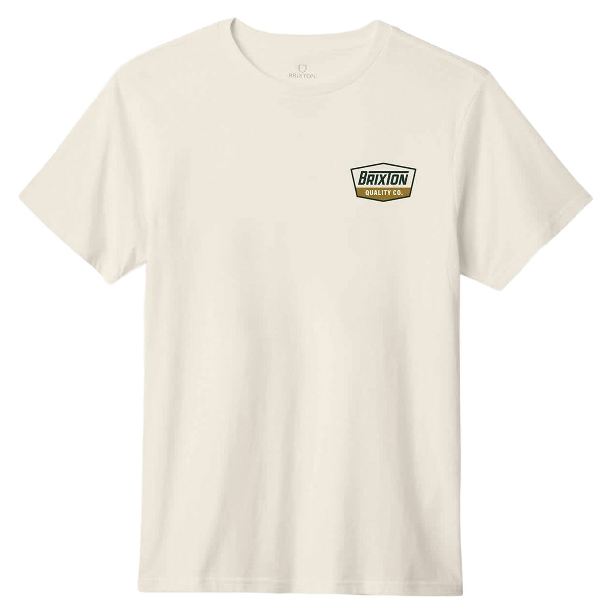 Brixton Regal T-Shirt - Cream/Dark Green/Metal Bronze image 1