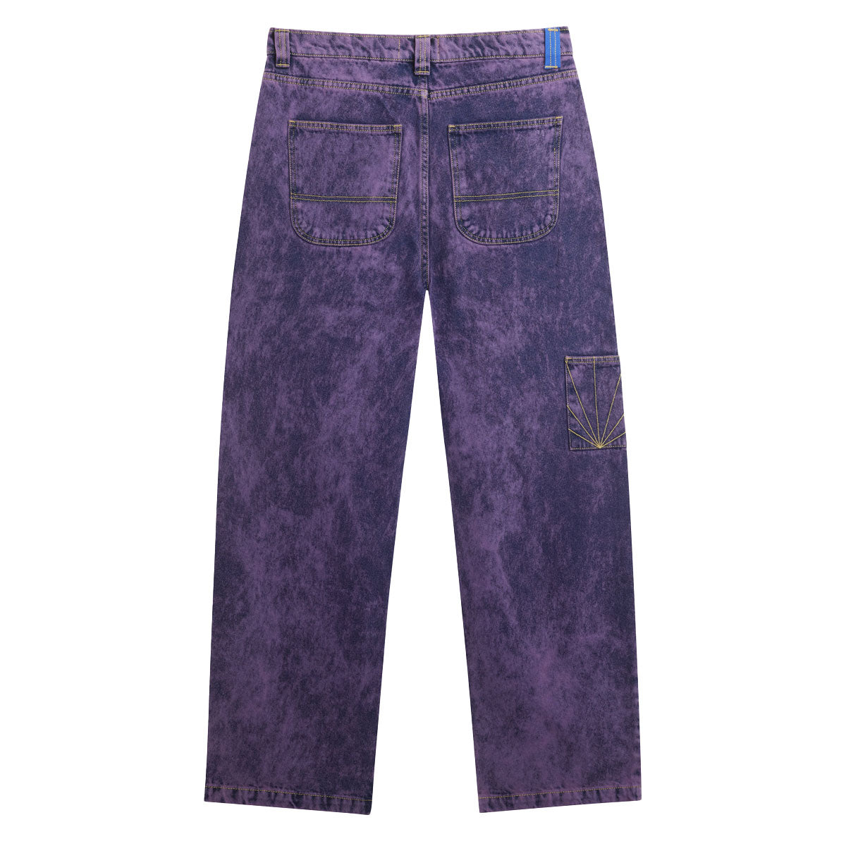 Rassvet Acid Wash Carpenter Work Denim Woven Jeans - Purple image 3