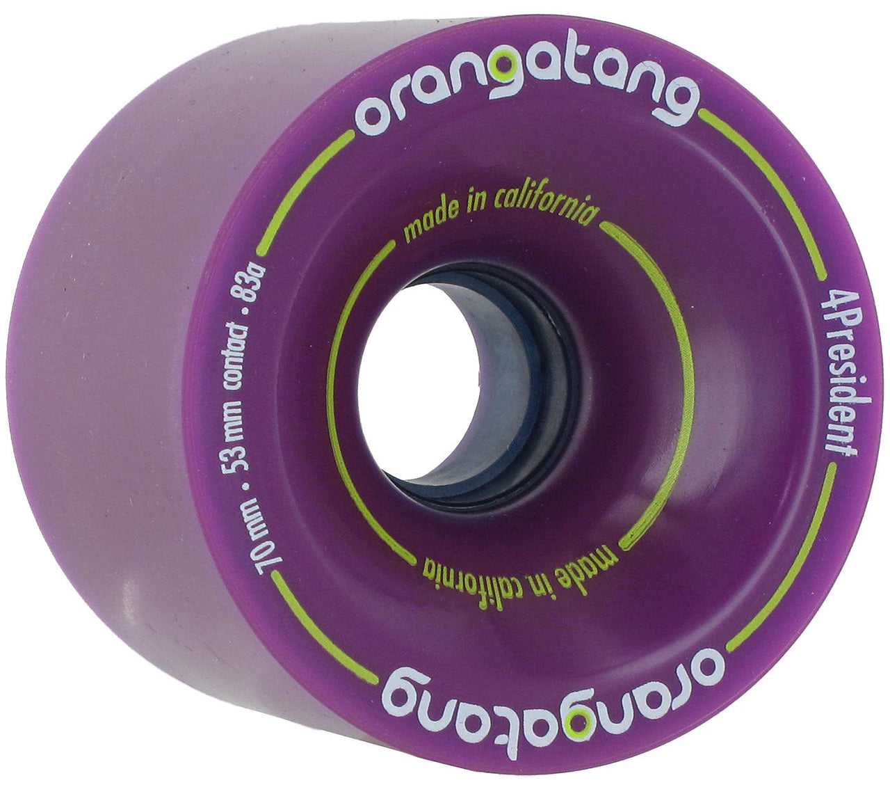 Orangatang 4 President Longboard Wheels 70mm 83a Purple image 1