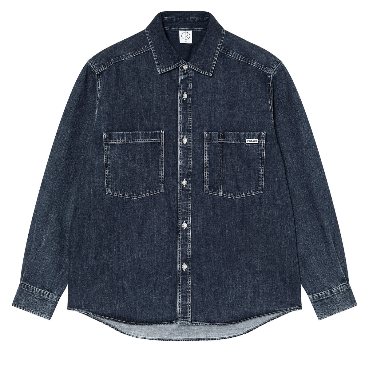Polar Mike Long Sleeve Denim Shirt - Washed Blue image 1