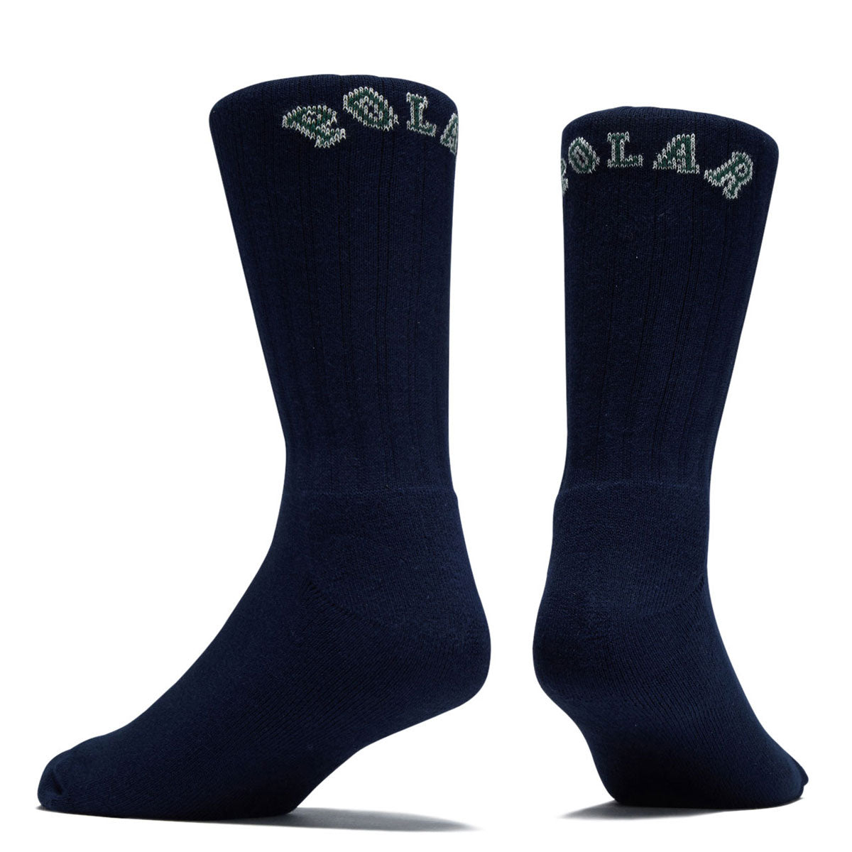 Polar Large Rib College Logo Socks - Dark Blue image 2
