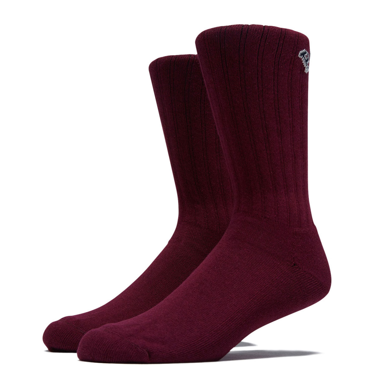Polar Large Rib College Logo Socks - Wine image 1
