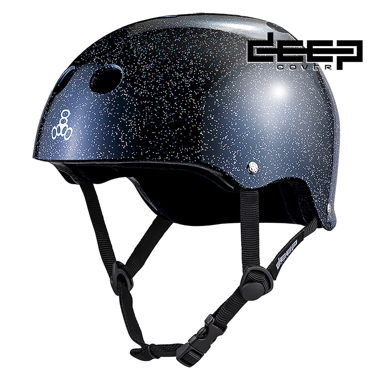 ●3-DEEP Triple Eight Deep Cover Helmet - Black Glitter – Daddies Board Shop