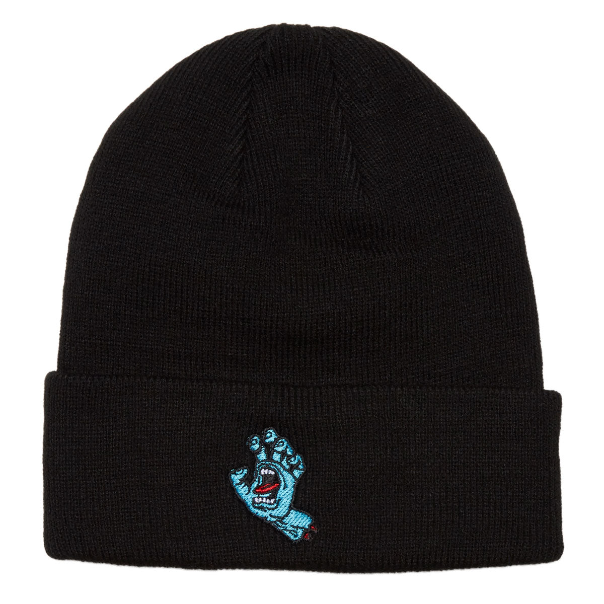 Santa Cruz Screaming Hand Long Shoreman Beanie - Black image 1