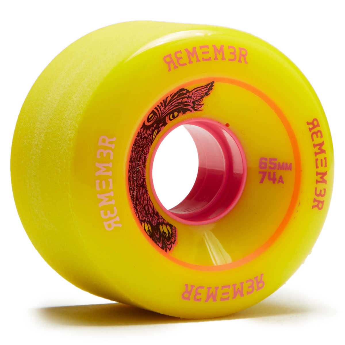 Remember Lil' Hoots 74a Longboard Wheels - Yellow - 65mm image 1