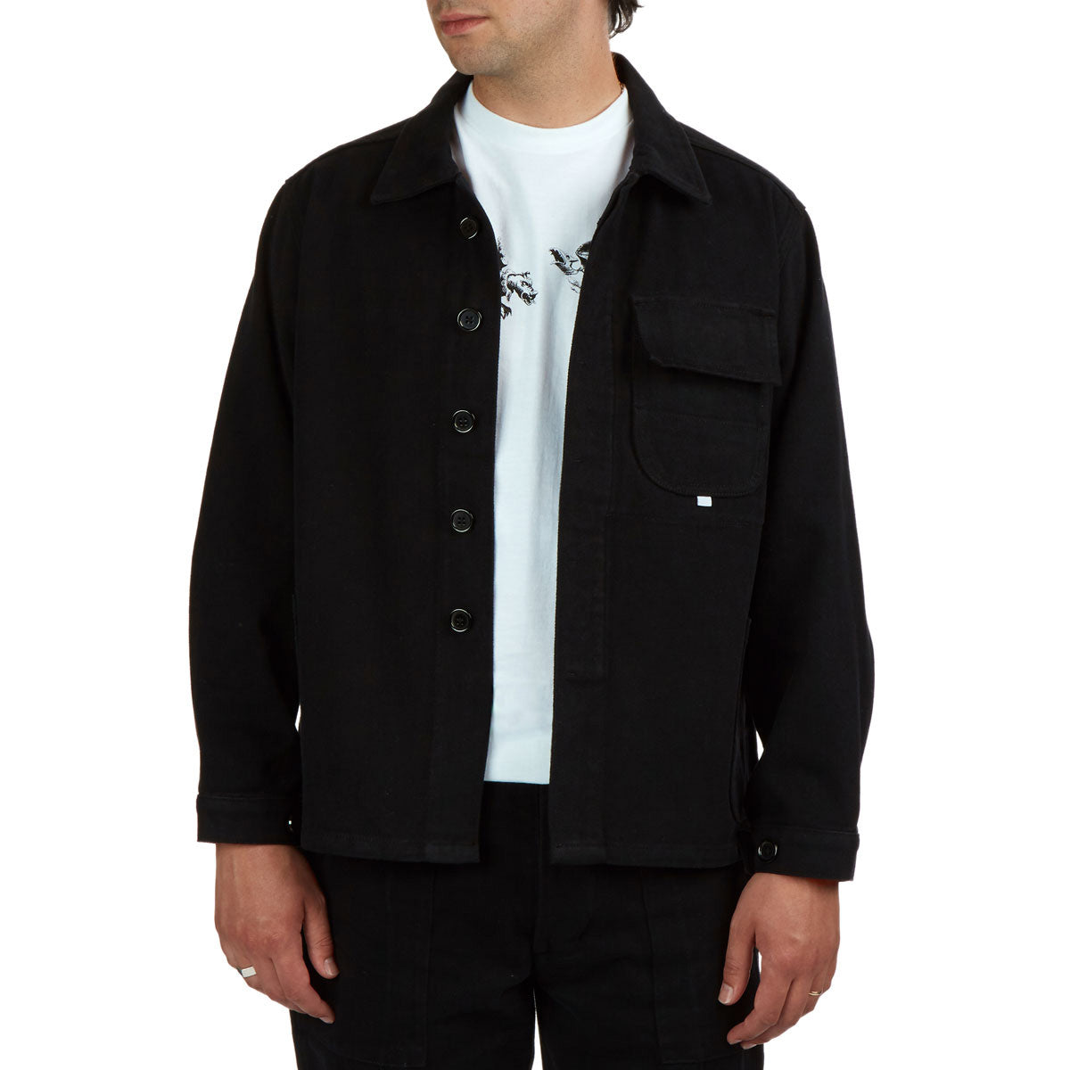 CCS French Cropped Chore Jacket - Black – Daddies Board Shop
