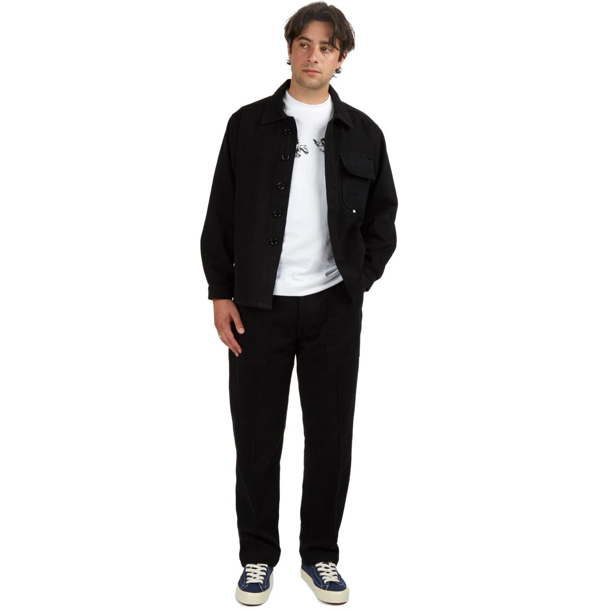 CCS French Cropped Chore Jacket - Black – Daddies Board Shop