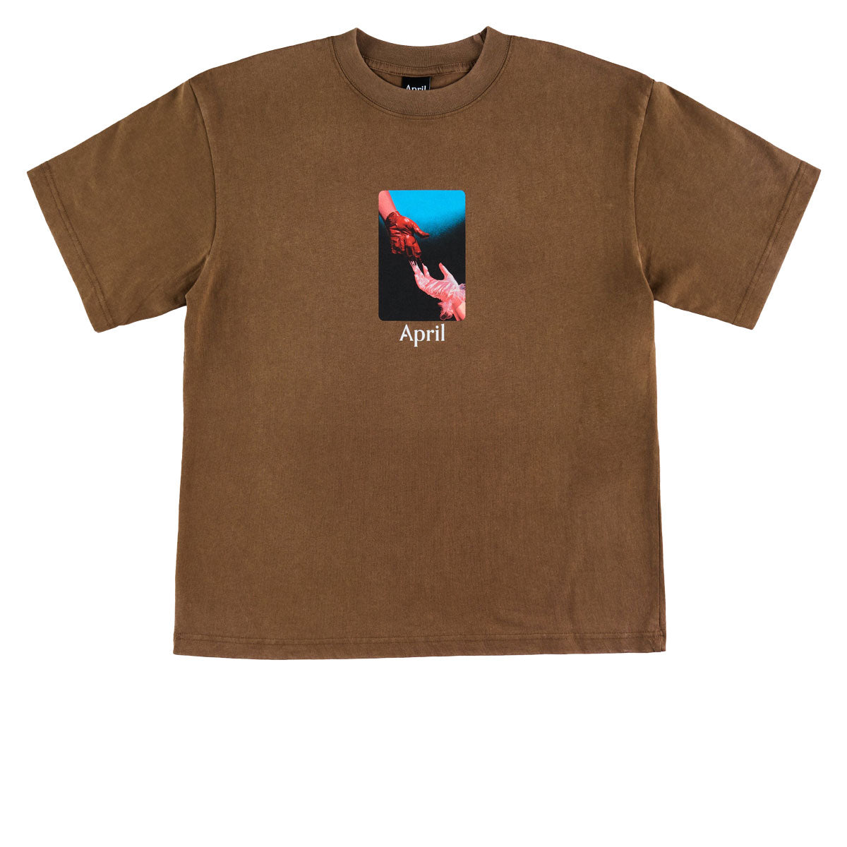 April Material T-Shirt - Washed Brown image 1