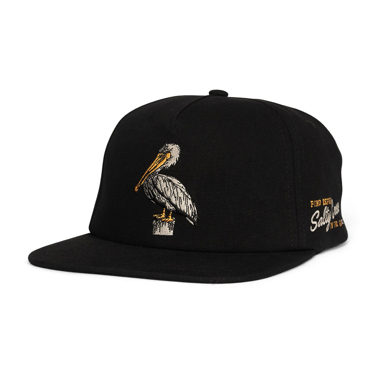 Salty Crew Coastal Snapback Hat - Black image 1