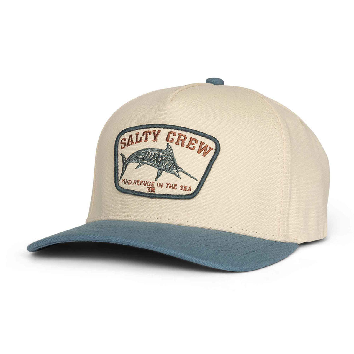 Salty Crew Billfisher Strapback Hat - Off White Pilot Blue image 1