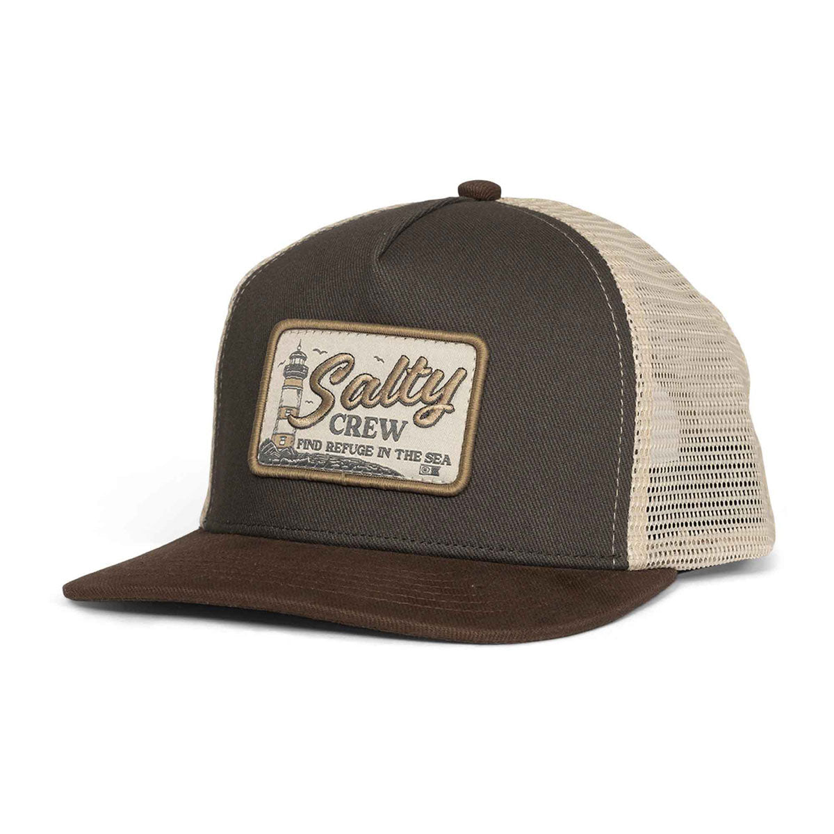 Salty Crew Ashore Trucker Hat - Charcoal/Brown image 1