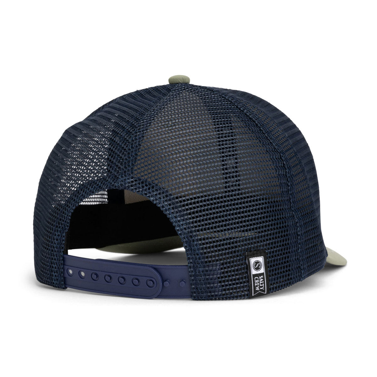 Salty Crew Baited Retro Trucker Hat - Oil Green/Blue image 2
