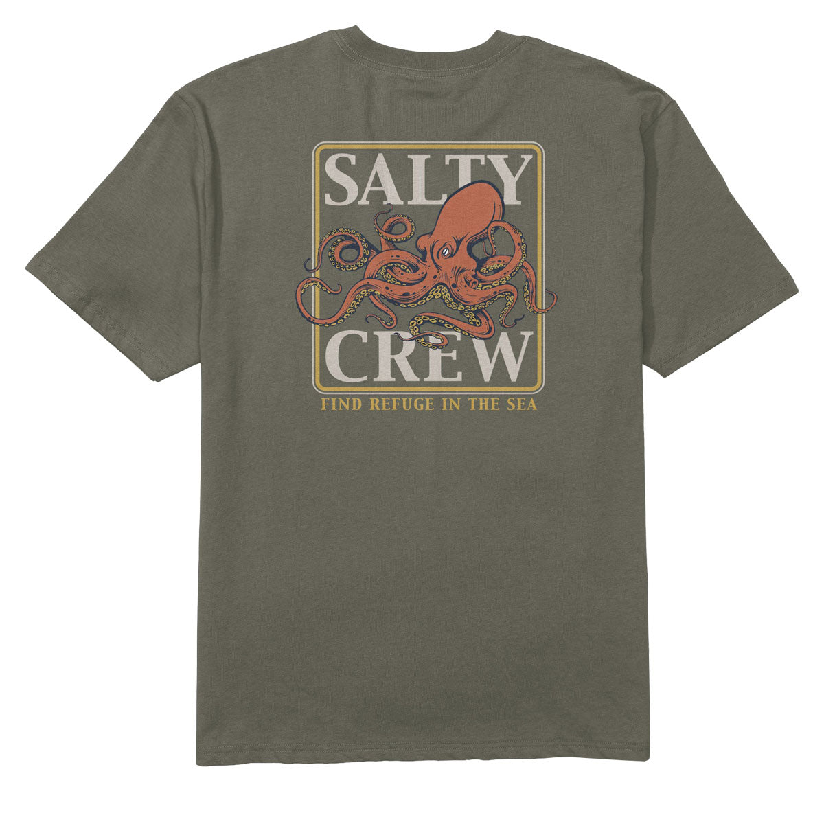 Salty Crew Ink Slinger Classic T-Shirt - Dusty Olive image 1