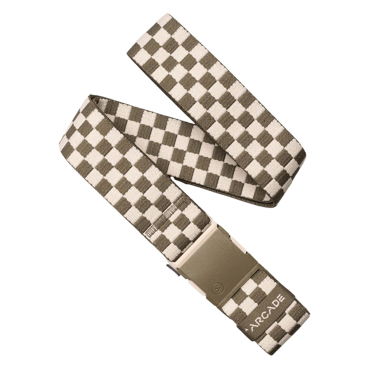 Arcade Check Belt - Crocodile/Khaki image 1