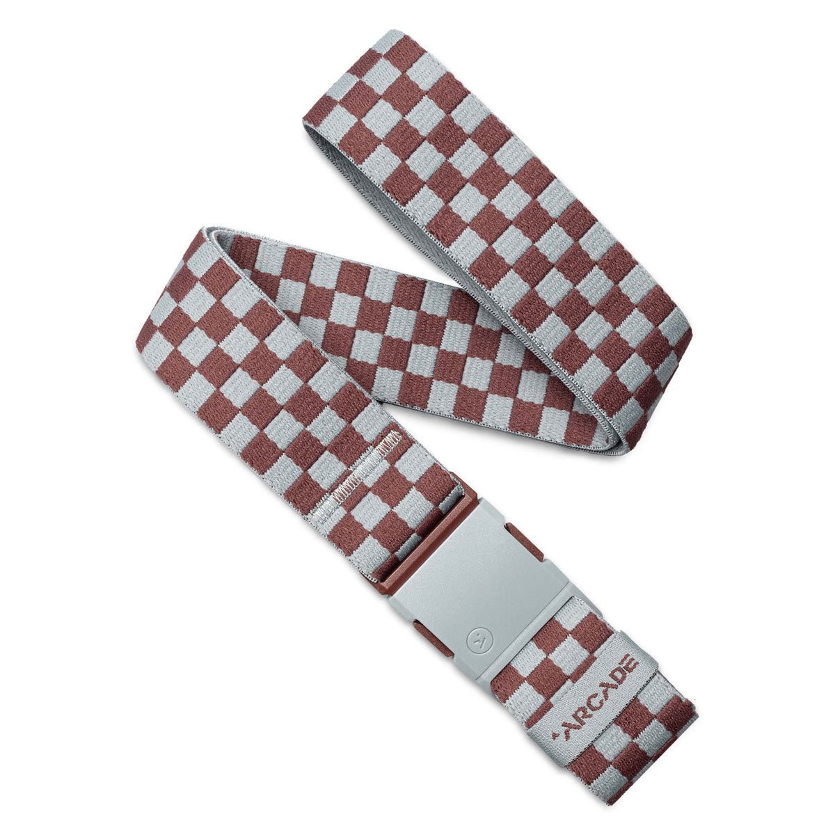Arcade Check Belt - Cloud/Burgundy image 1