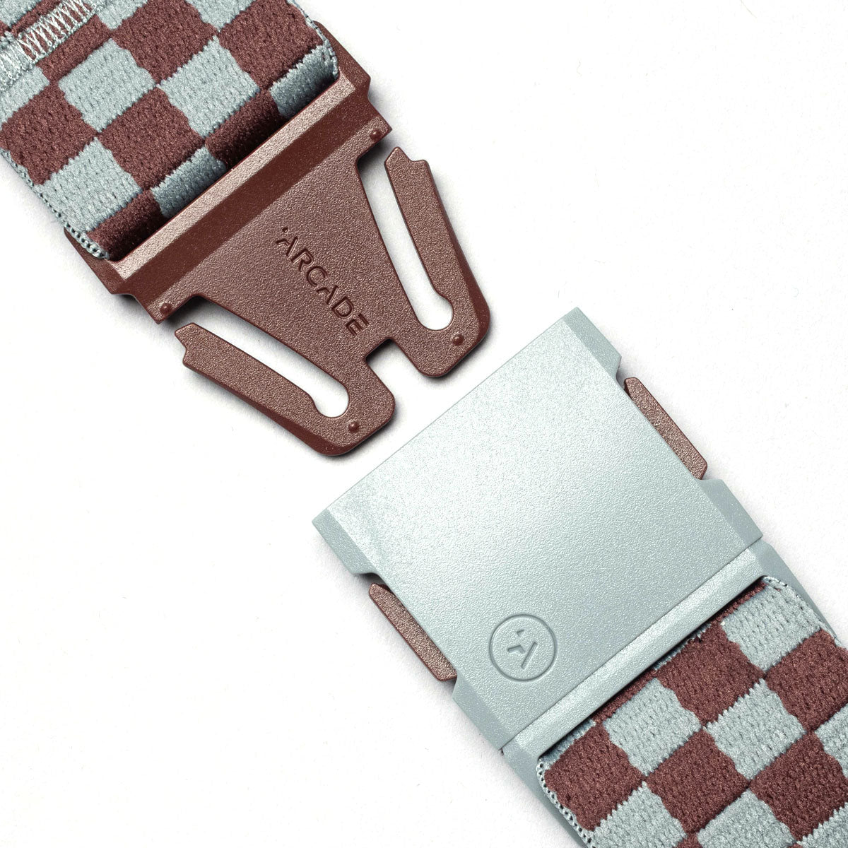 Arcade Check Belt - Cloud/Burgundy image 4