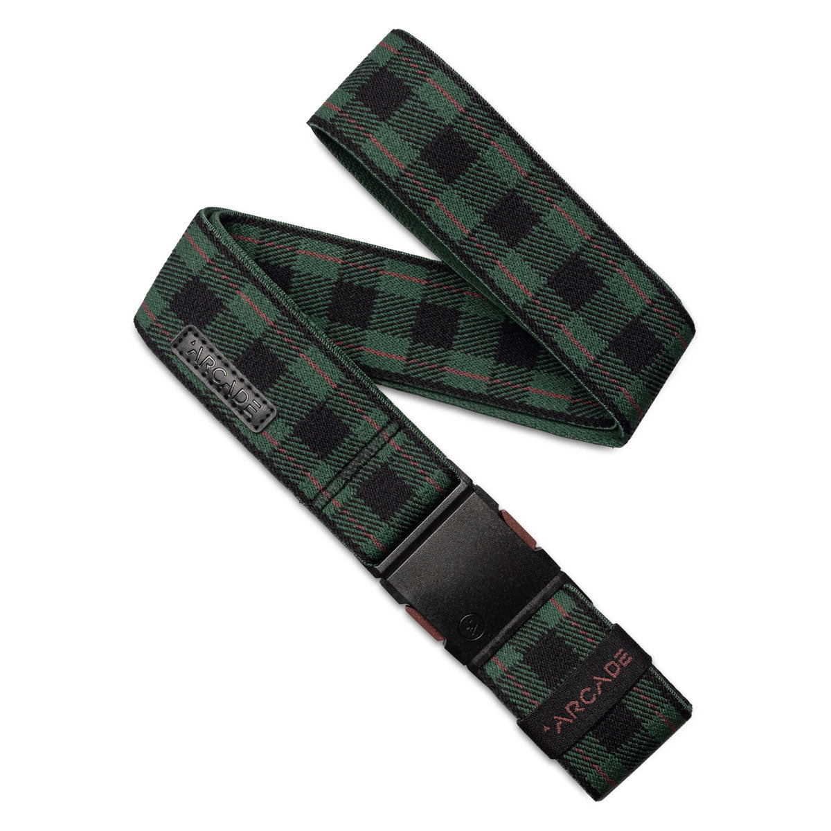 Arcade Plaid Belt - Emerald/Wine image 1