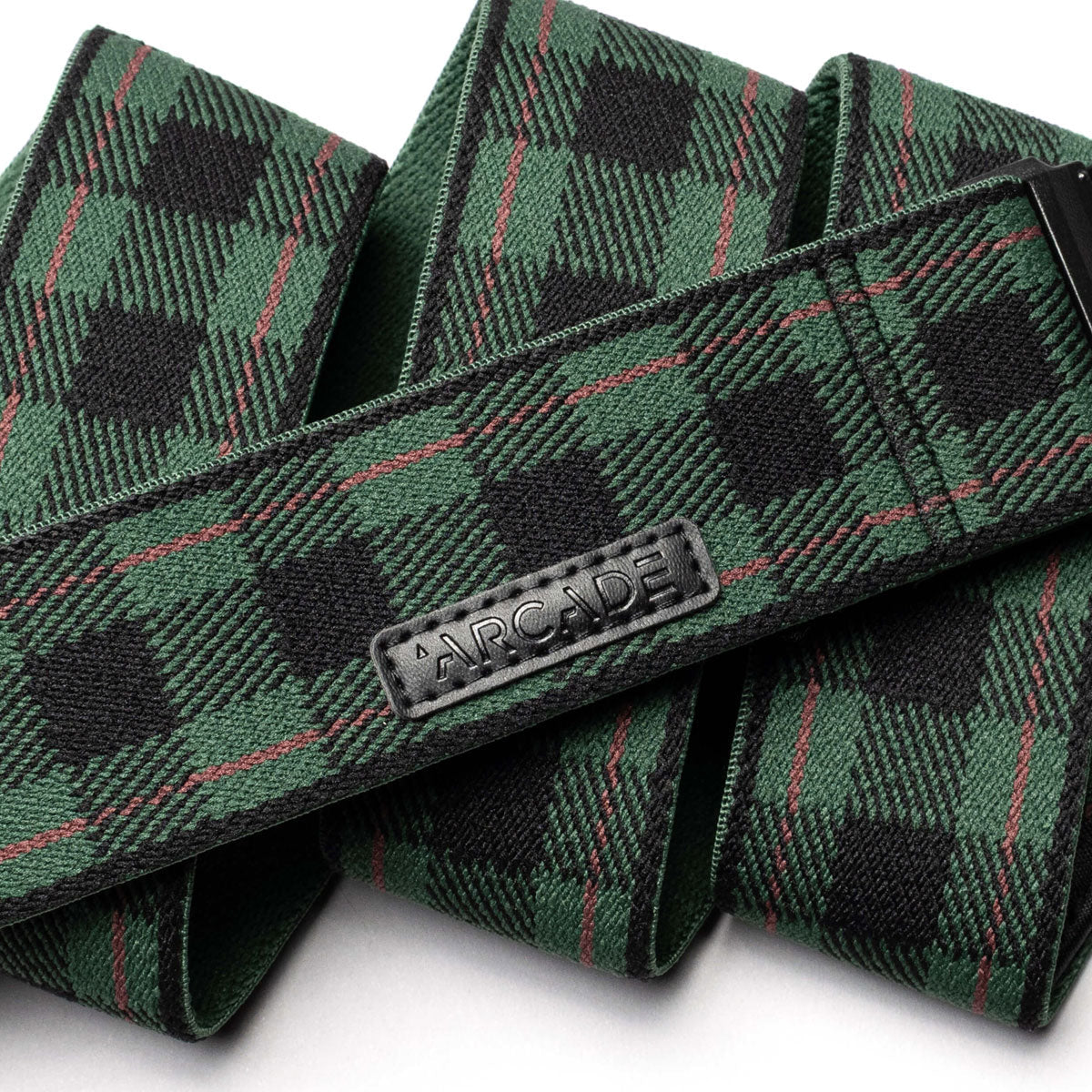 Arcade Plaid Belt - Emerald/Wine image 2