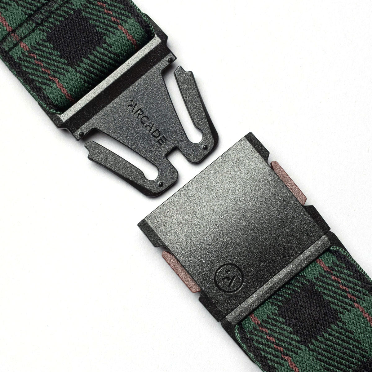Arcade Plaid Belt - Emerald/Wine image 3