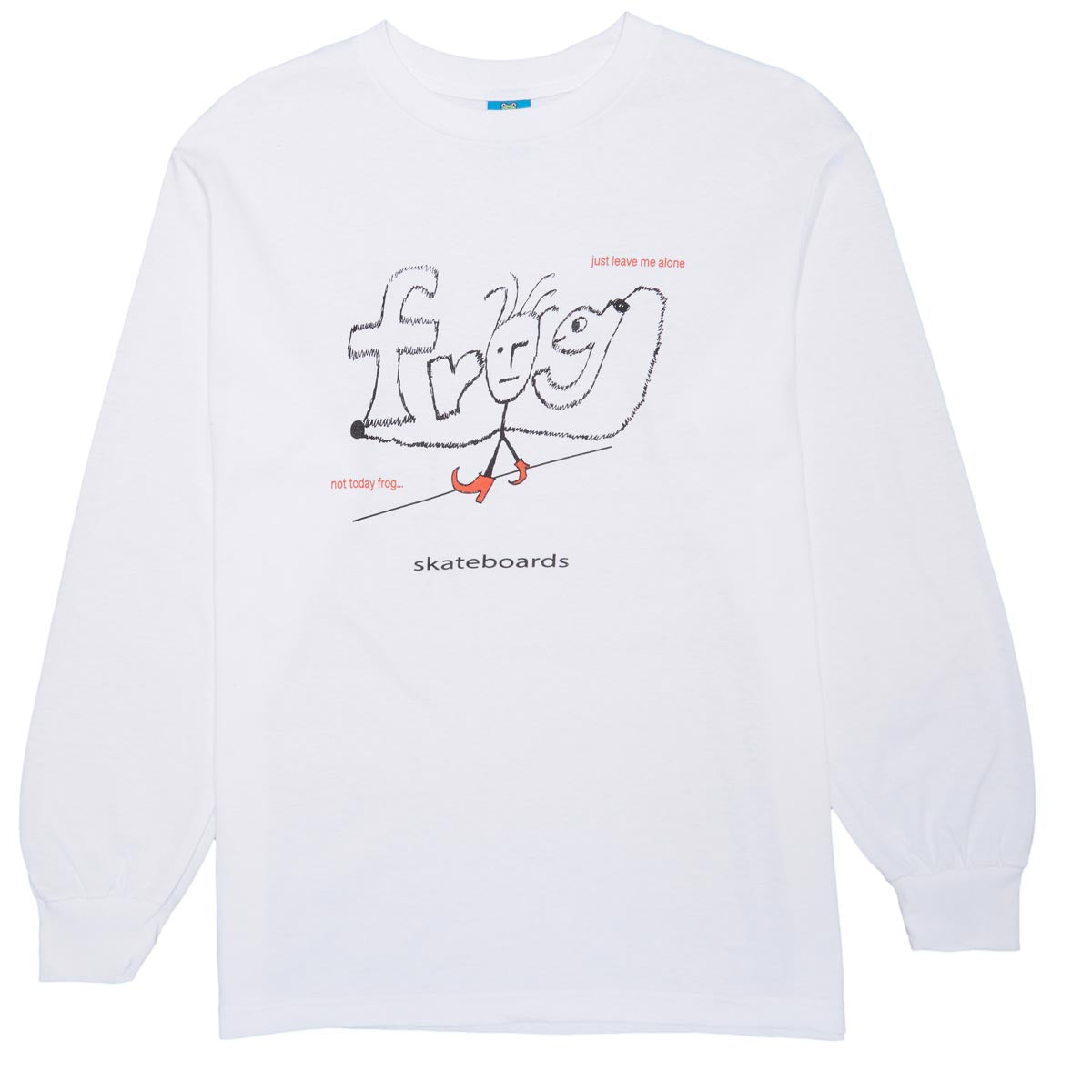 Frog Evil Frog Anxiety Long Sleeve T-Shirt - White image 1