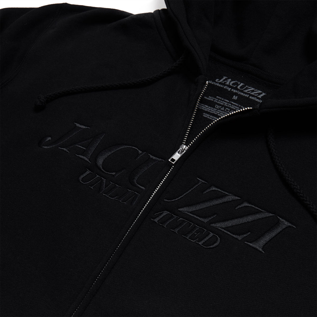 Jacuzzi Flavor Embroidered Zip Up Hoodie - Black image 2