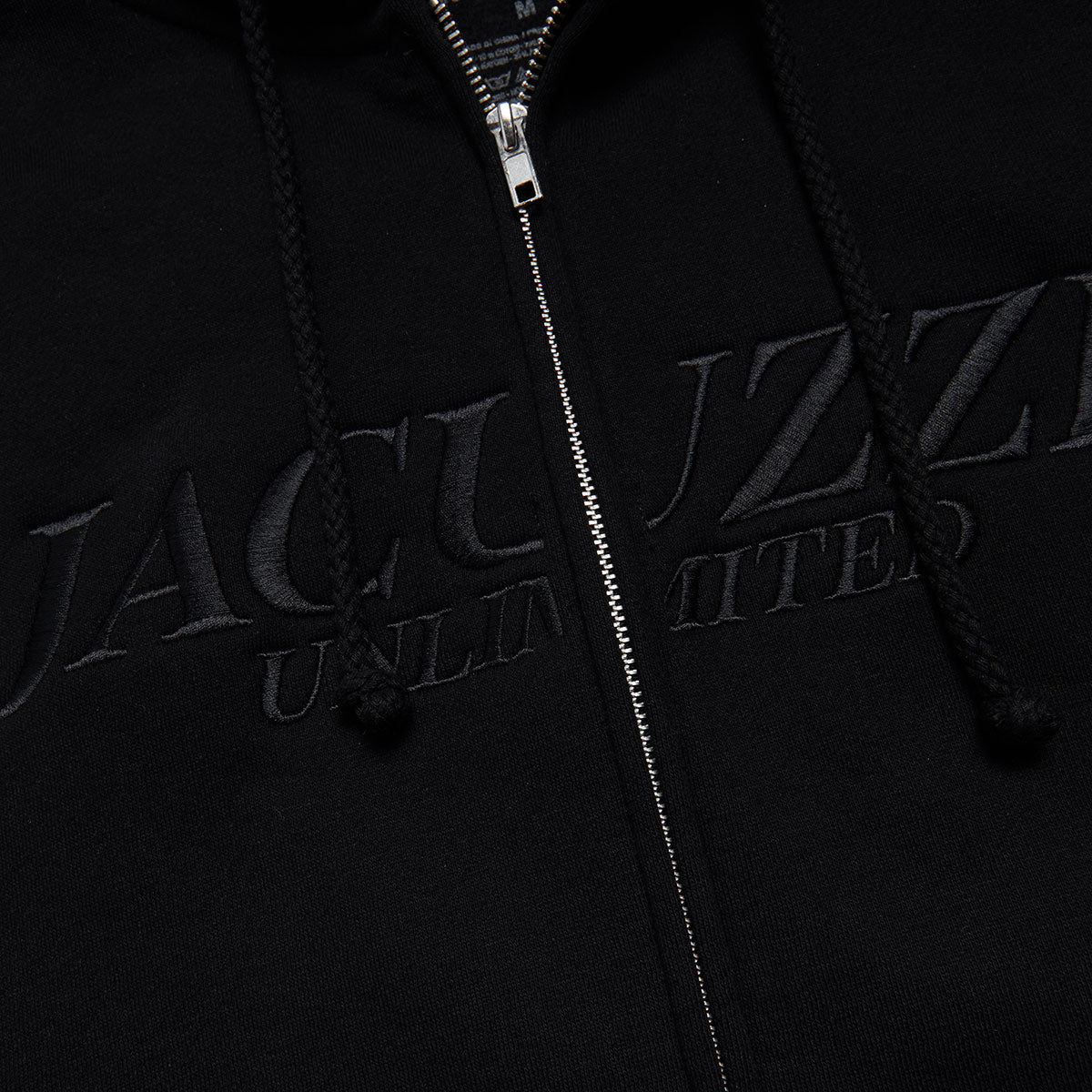 Jacuzzi Flavor Embroidered Zip Up Hoodie - Black image 3